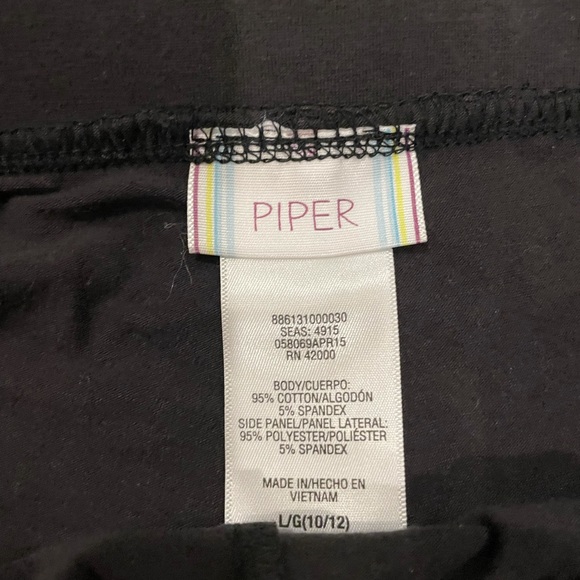 Adorable Girl’s Piper Faux leather accented pants - Picture 3 of 3